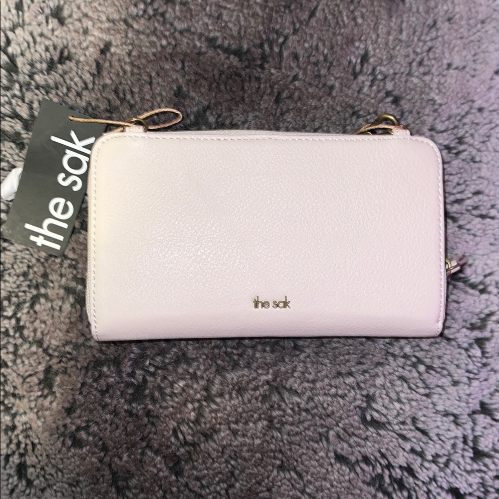 The Sak Cream Wallet Colorful Embroidered Floral design Wristlet crossbody NWT - Picture 3 of 9
